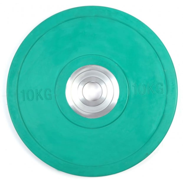 10kg Pro Olympic Rubber Bumper Weight Plate Green