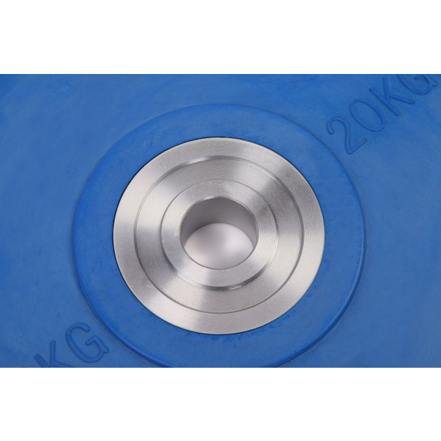20kg Pro Olympic Rubber Bumper Weight Plate Blue Image 3