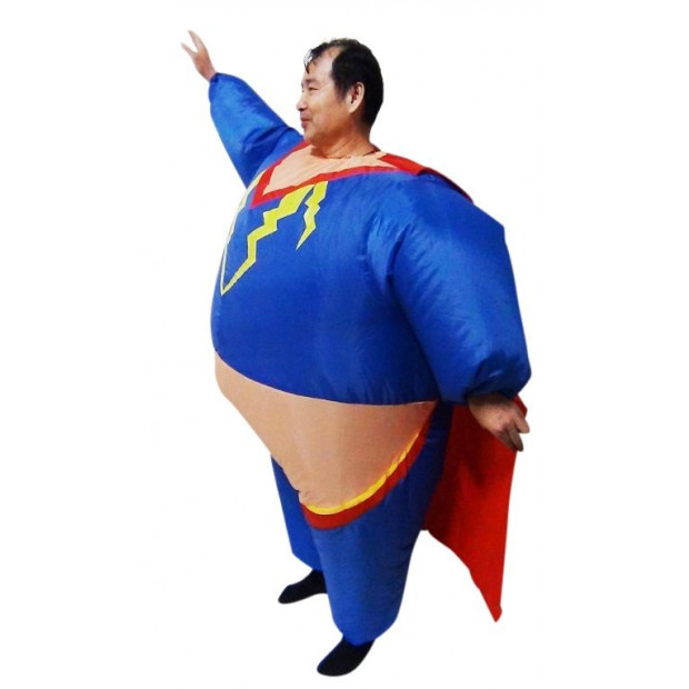 Super Hero Fancy Dress Inflatable Suit - Fan Operated Costume Image 2