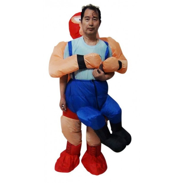 Wrestler Fancy Dress Inflatable Suit -fan Operated Costume Image 2