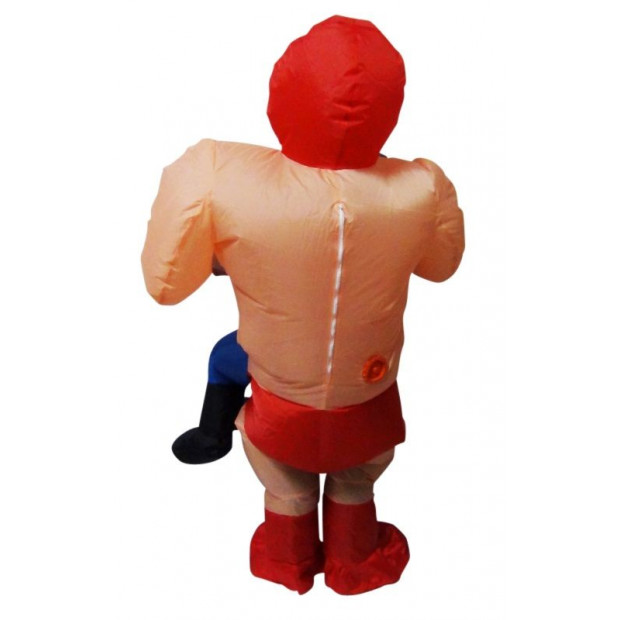 Wrestler Fancy Dress Inflatable Suit -fan Operated Costume Image 4