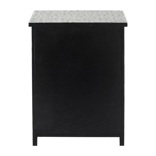 Santa Fe Shell Inlay Side Table Handcrafted Bedside Desk Image 10