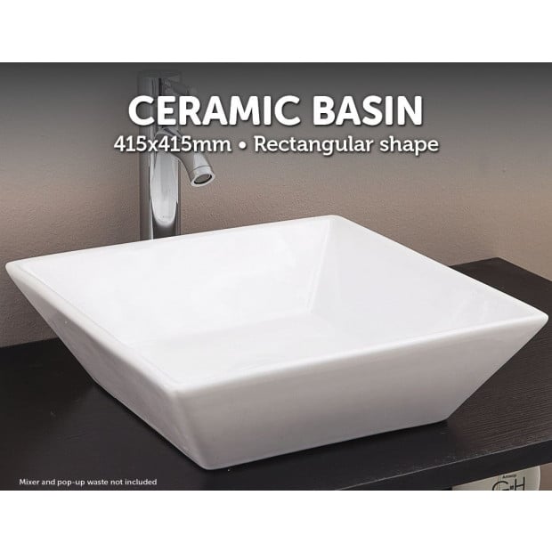 Bathroom Ceramic Rectangular Above Countertop Basin For Vanity Image 2