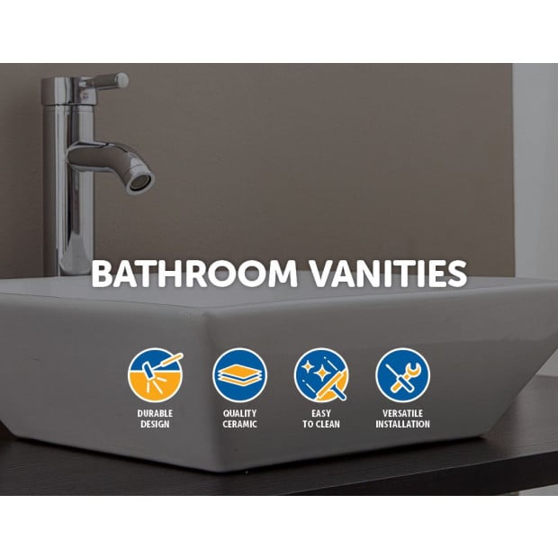 Bathroom Ceramic Rectangular Above Countertop Basin For Vanity Image 3