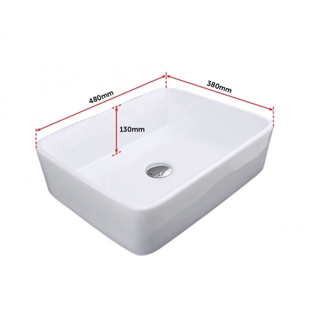 Above Counter Bathroom Vanity Square Basin Image 7