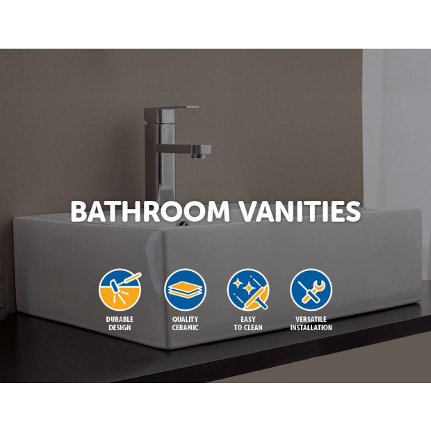 Ceramic Rectangular Above Countertop Basin For Vanity Image 3
