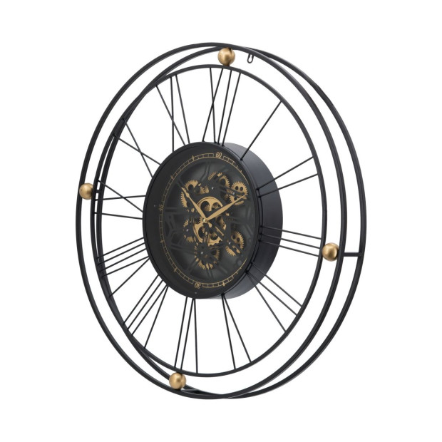 Traveler Iron Wall Clock With Moving 3D Mechanism Art Decor Image 7