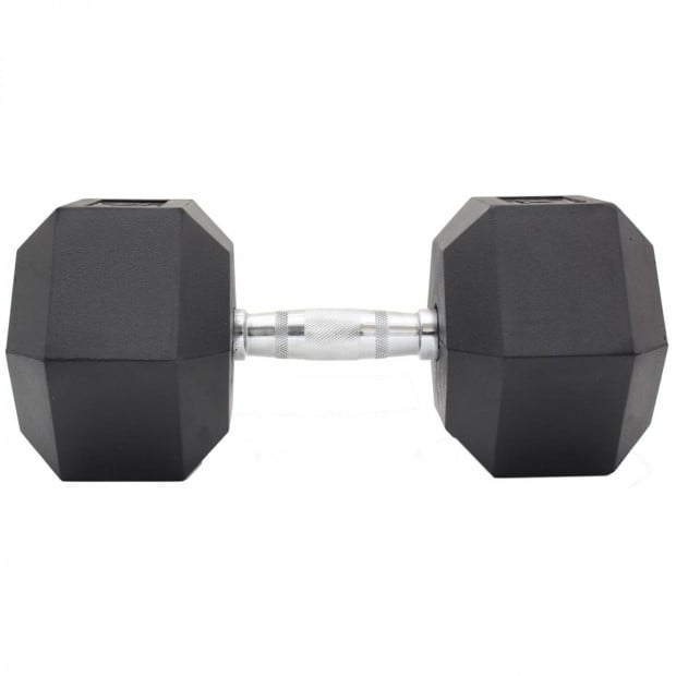 10kg Commercial Rubber Hex Dumbbell Gym Weight Image 2