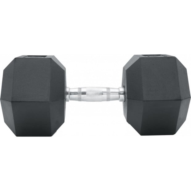 20kg Commercial Rubber Hex Dumbbell Gym Weight Image 5