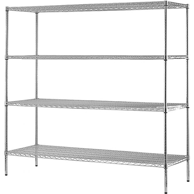 Modular Chrome Wire Storage Shelf 1500 X 600 X 1800 Steel Shelving Image 4