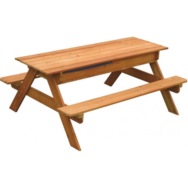 Sand & Water Wooden Picnic Table - 121 x 89 x 51cm Image 4