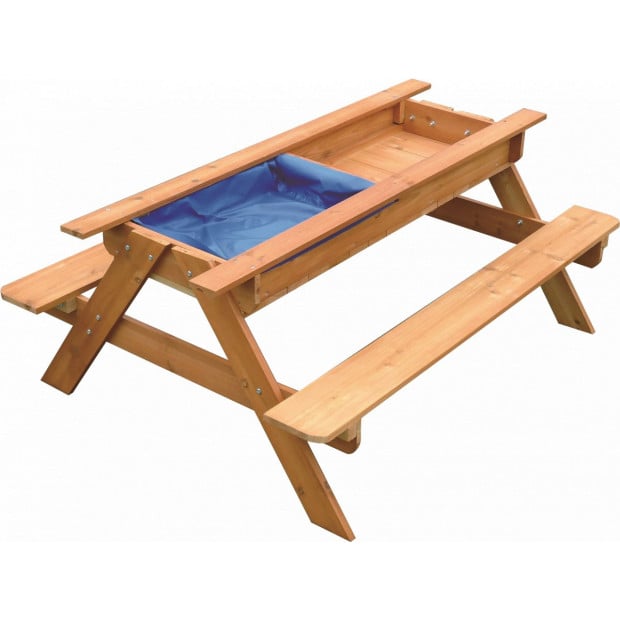 Sand & Water Wooden Picnic Table - 121 x 89 x 51cm Image 6