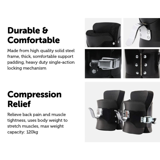 Gravity Inversion Boots Therapy Hang Spine Posture Physio Gym Fitness Image 4