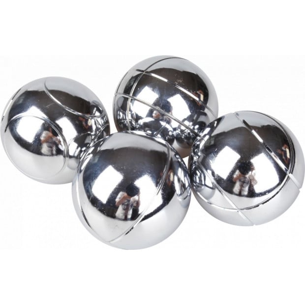 Deluxe Boules Bocce 8 Alloy Ball Set With Wooden Case Image 7