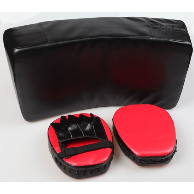 Kicking Boxing Sparring Shield & Punching Pad Mitts Combo Image 3