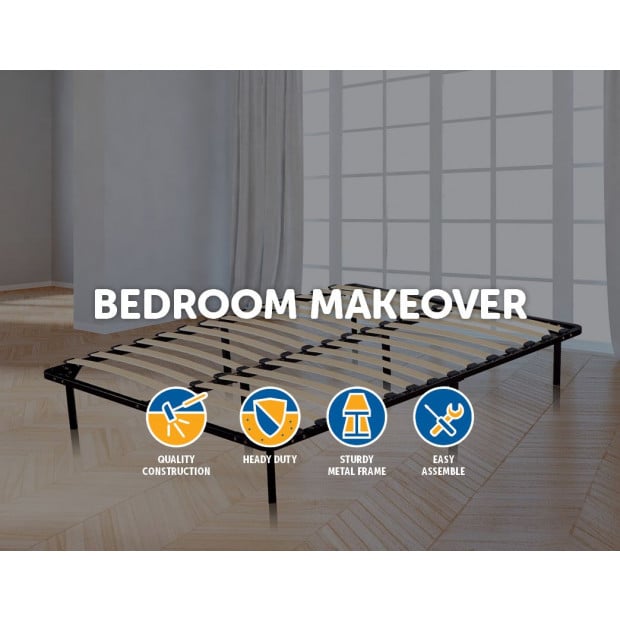 Queen Metal Bed Frame - Bedroom Furniture Image 2