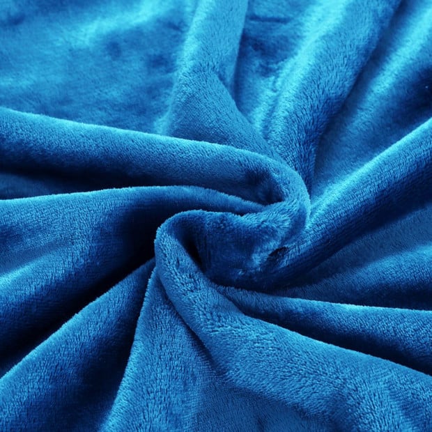 DreamZ Warm Fleece Sherpa Hoodie Sweatshirt Blanket Pajamas Blue Image 7