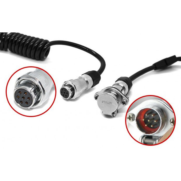 Elinz 3 Channel Heavy Duty Trailer Cable Coil 4pin Connectors Image 5
