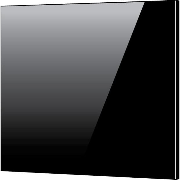 Toughened 90cm X 75cm Black Glass Kitchen Splashback Image 4