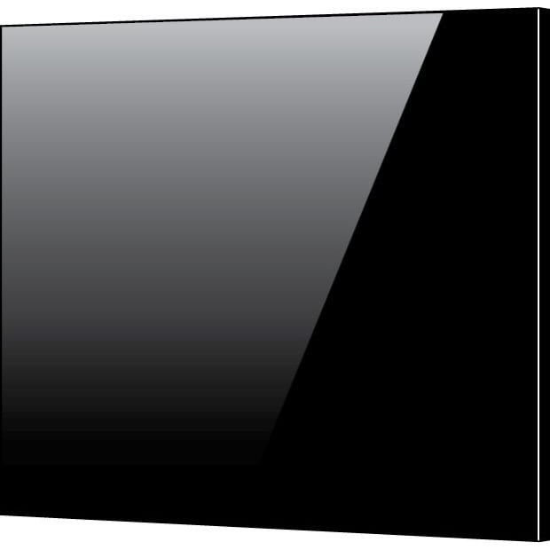 Toughened 90cm X 70cm Black Glass Kitchen Splashback Image 4