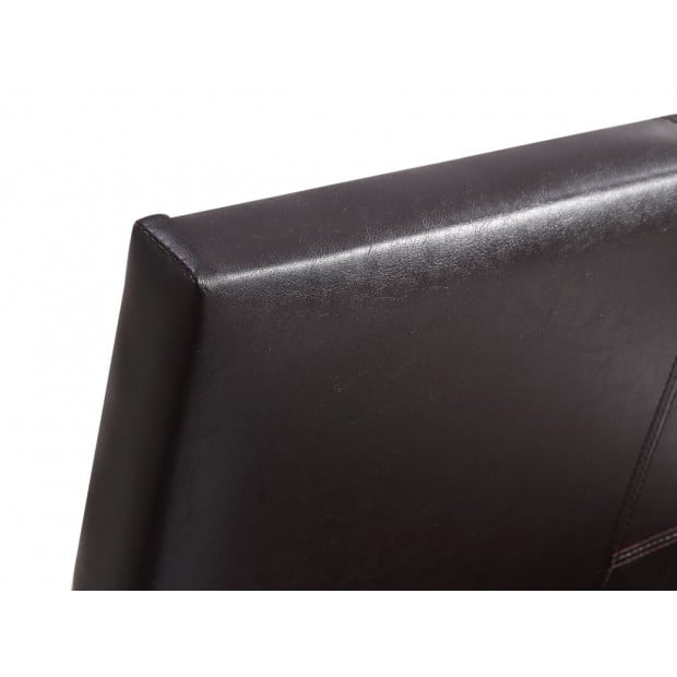 Single Pu Leather Bed Frame Brown Image 5
