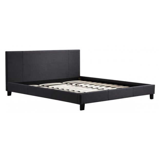 King Linen Fabric Bed Frame Grey Image 3