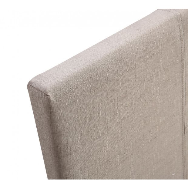 King Linen Fabric Bed Frame Beige Image 5