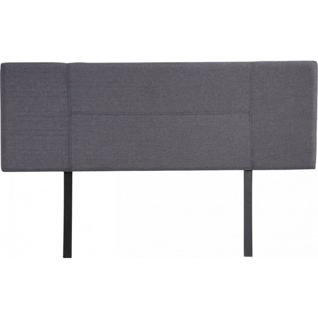 Linen Fabric Queen Bed Headboard Bedhead - Grey Image 5