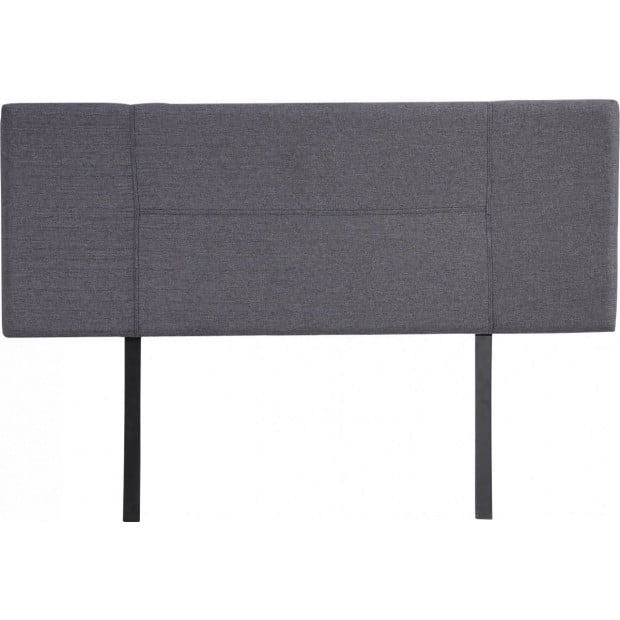Linen Fabric Double Bed Headboard Bedhead - Grey Image 5