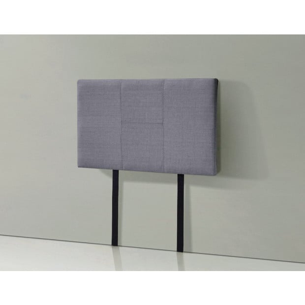 Linen Fabric Single Bed Headboard Bedhead - Grey