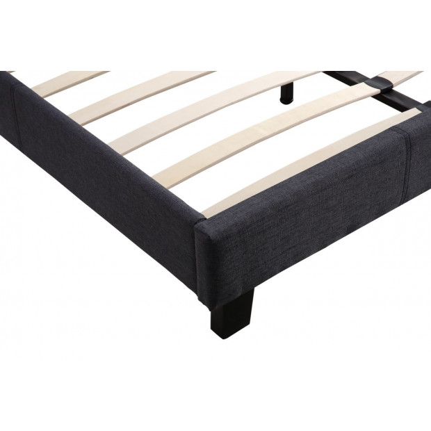 Queen Linen Fabric Bed Frame Grey Image 4