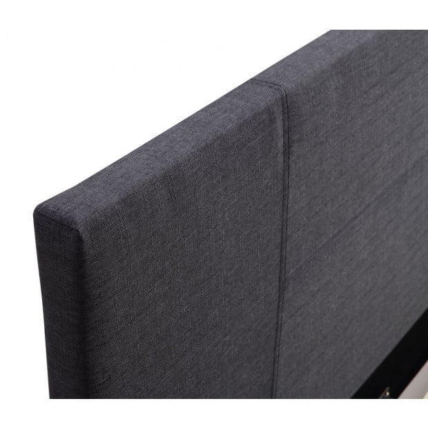 Queen Linen Fabric Bed Frame Grey Image 5