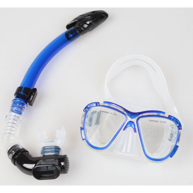 Snorkeling Swimming Diving Mask & Snorkel - Quality Tempered Glass Image 2