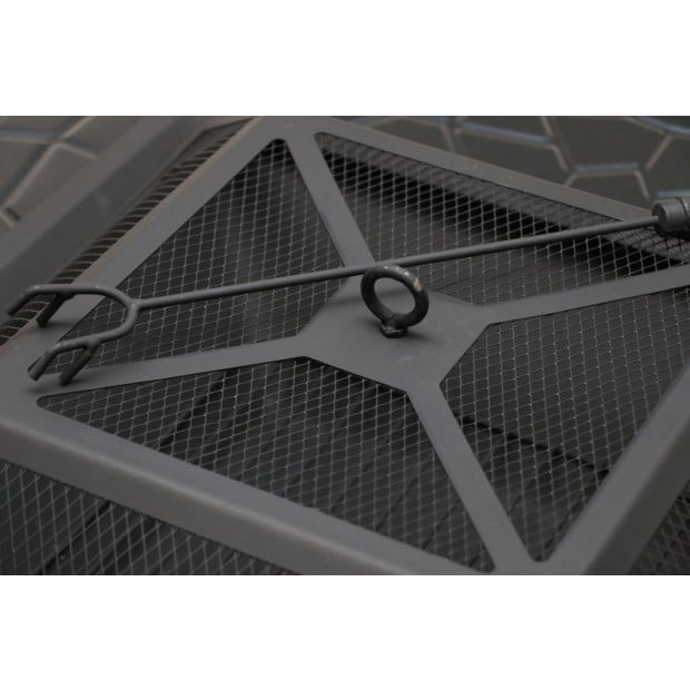 18 Inch Square Metal Fire Pit Outdoor Heater Image 4