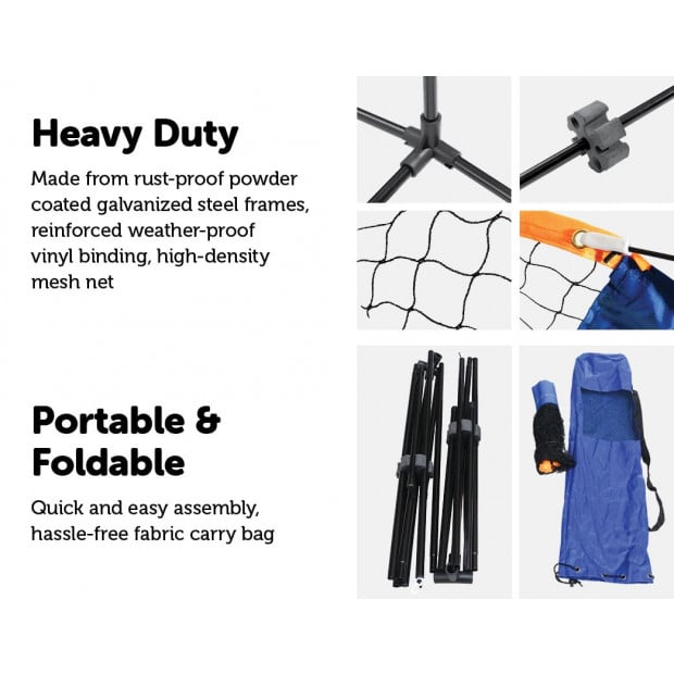 6 Meters Portable Foldable Mini Tennis Net & Post Set Image 3