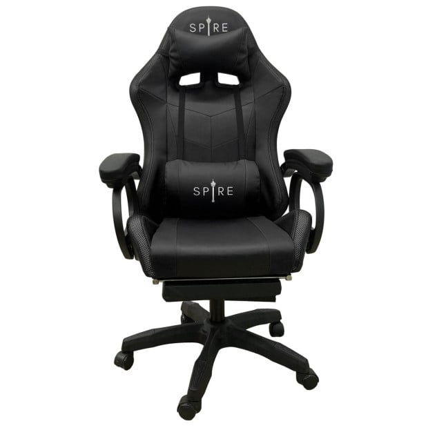 Spire Onyx LED Massage Gaming Chair - Black Image 5