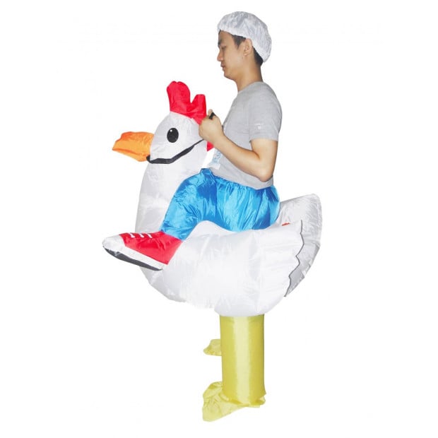Chicken Fancy Dress Inflatable Suit - Fan Operated Costume Image 2
