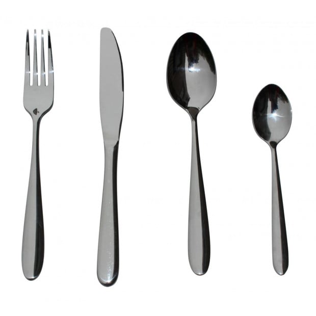32 Piece Stainless Steel Cutlery Set Knives Fork Spoon Teaspoon Image 2