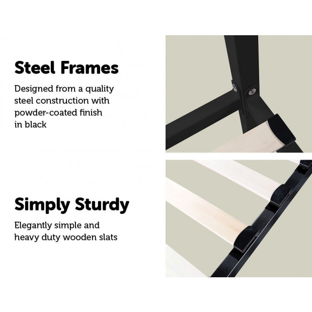 4 Four Poster Queen Bed Frame - Black Image 3