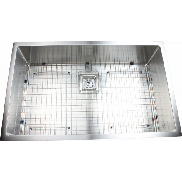 810x505mm Handmade 1.5mm Stainless Steel Kitchen Sink Square Waste Image 5