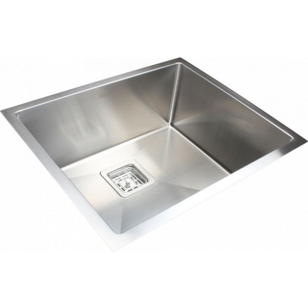 550x455mm Handmade 1.5mm Stainless Steel Kitchen Sink Square Waste Image 5