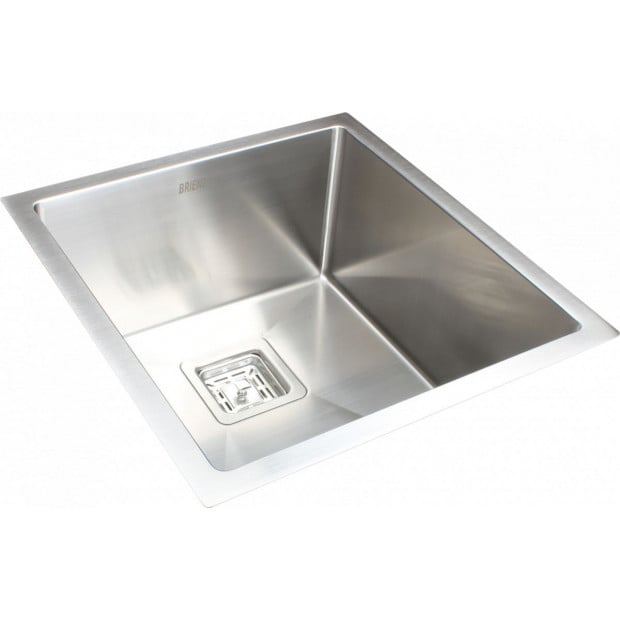 430x455mm Handmade 1.5mm Stainless Steel Kitchen Sink Square Waste Image 5