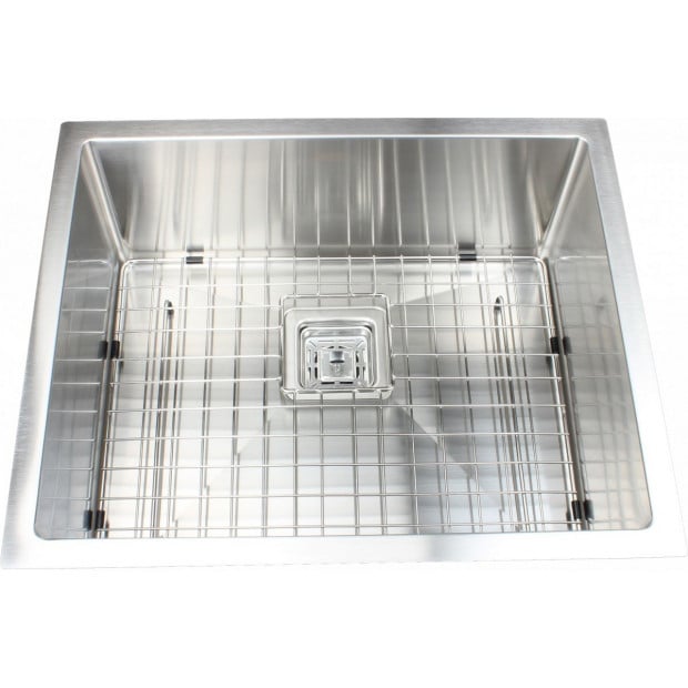430x455mm Handmade 1.5mm Stainless Steel Kitchen Sink Square Waste Image 6