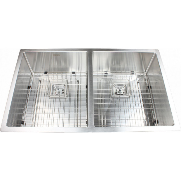 835x505mm Handmade 1.5mm Stainless Steel Kitchen Sink Square Waste Image 6