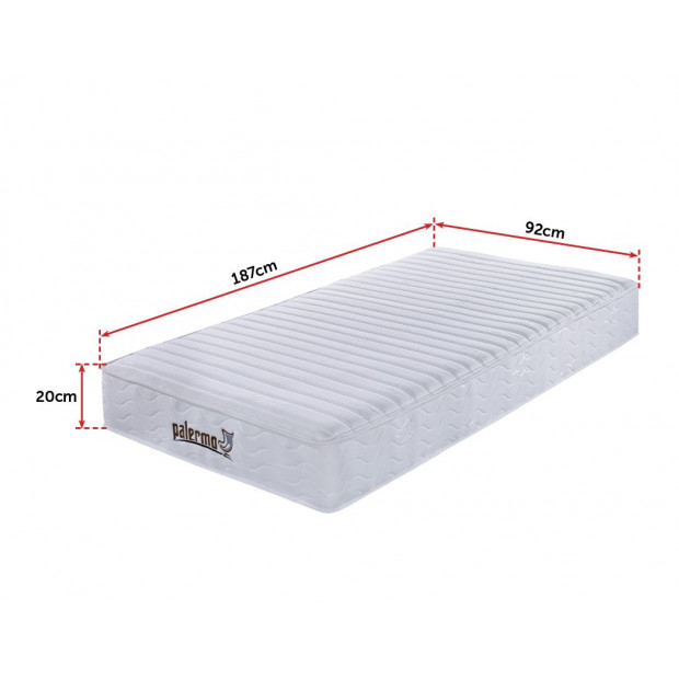 Palermo Contour 20cm Encased Coil Single Mattress Image 6