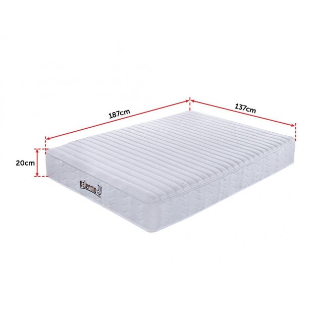 Palermo Contour 20cm Encased Coil Double Mattress Image 6