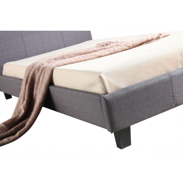 King Single Linen Fabric Bed Frame Grey Image 3