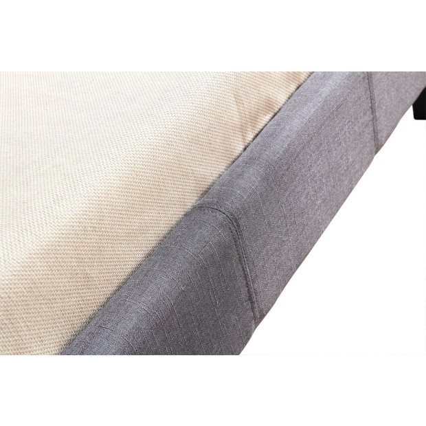 King Single Linen Fabric Bed Frame Grey Image 4