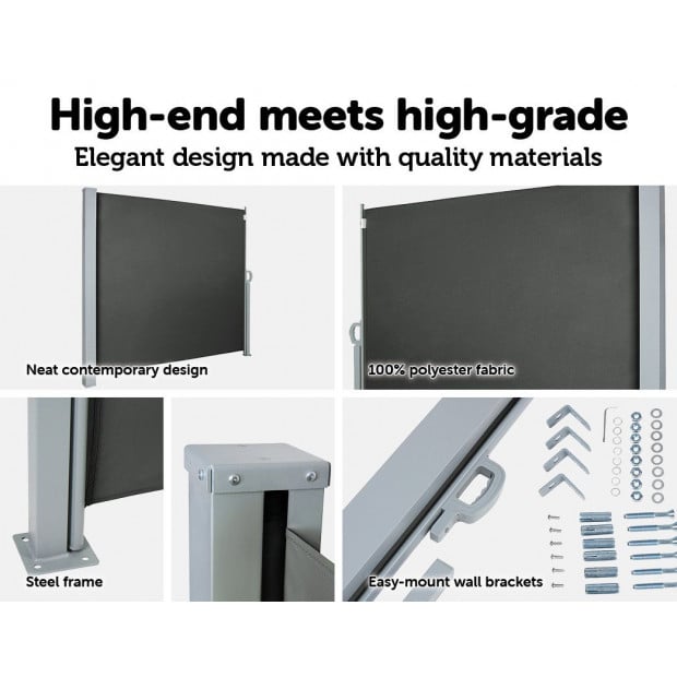 1.8x3m Retractable Side Awning Shade Image 3
