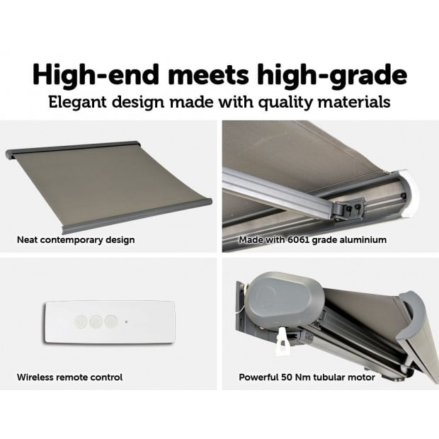 Heavy Duty Full Cassette Motorised Awning Beige - 5.0m X 3.0m Image 4